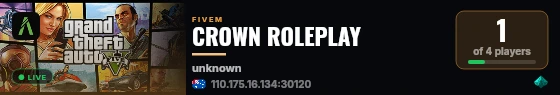 CROWN ROLEPLAY live status badge