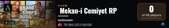 Mekan-i Cemiyet RP  live status badge