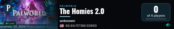 The Homies 2.0 live status badge