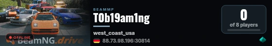 T0b19am1ng live status badge