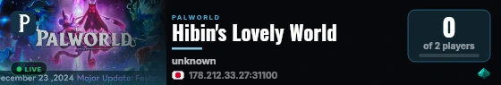 Hibin's Lovely World live status badge