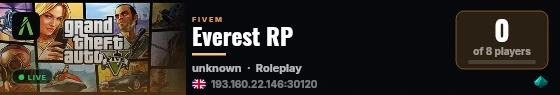 Everest RP live status badge