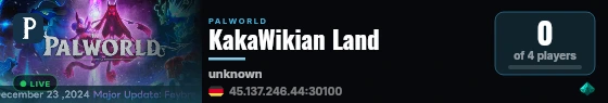KakaWikian Land live status badge