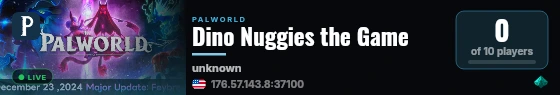 Dino Nuggies the Game live status badge