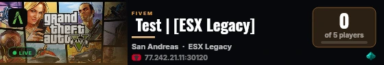  Test | [ESX Legacy] live status badge