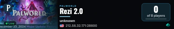 Rezi 2.0 live status badge