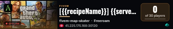 [{{recipeName}}] {{serverName}} live status badge