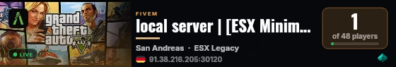 local server | [ESX Minimal Cinematic] live status badge