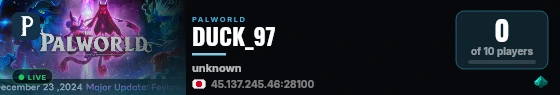 DUCK_97 live status badge
