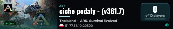 ciche pedaly - (v361.7) live status badge