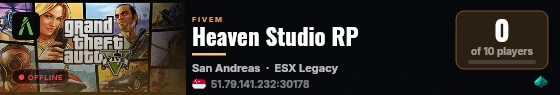 Heaven Studio RP  live status badge