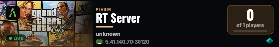 RT Server live status badge