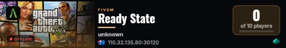 Ready State live status badge