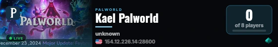 Kael Palworld live status badge