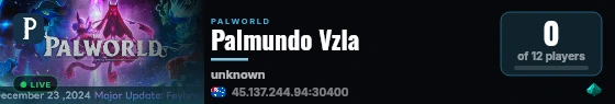 Palmundo Vzla live status badge