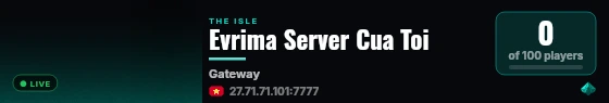 Evrima Server Cua Toi live status badge