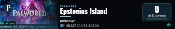 Epsteeins Island live status badge