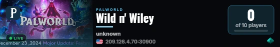 Wild n' Wiley live status badge