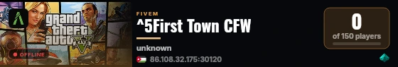 ^5First Town CFW live status badge