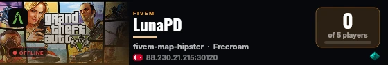 LunaPD live status badge