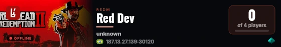 Red Dev live status badge