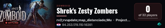Shrek's Zesty Zombers live status badge