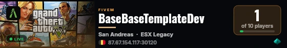 BaseBaseTemplateDev live status badge