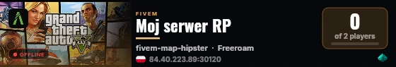 Moj serwer RP live status badge