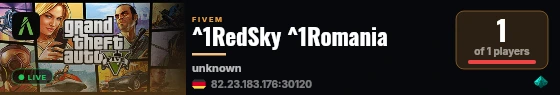 ^1RedSky ^1Romania live status badge