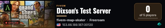 Dixson's Test Server live status badge