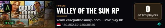 VALLEY OF THE SUN RP live status badge