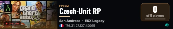 Czech-Unit RP live status badge