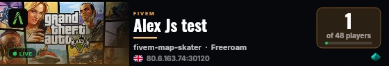 Alex Js test live status badge