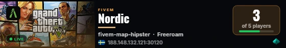 Nordic live status badge