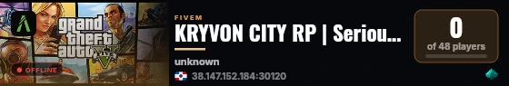 KRYVON CITY RP | Serious Roleplay • Kreyòl • Français • English live status badge