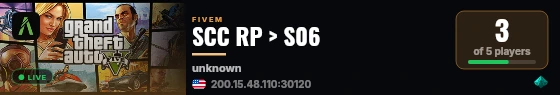 SCC RP > S06 live status badge