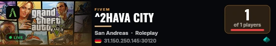 ^2HAVA CITY live status badge