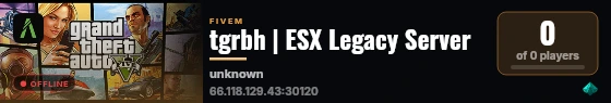 tgrbh | ESX Legacy Server live status badge