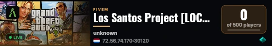 Los Santos Project [LOCAL] live status badge