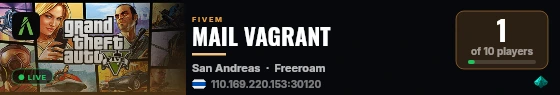 MAIL VAGRANT  live status badge