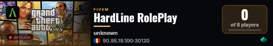 HardLine RolePlay live status badge