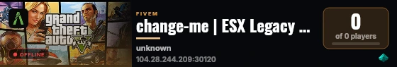 change-me | ESX Legacy Server live status badge