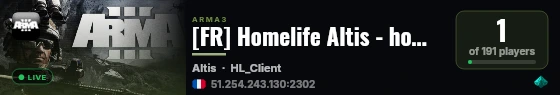 [FR] Homelife Altis - homelife-roleplay.fr live status badge