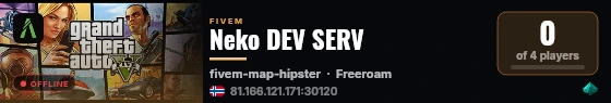 Neko DEV SERV live status badge