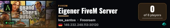 Eigener FiveM Server live status badge
