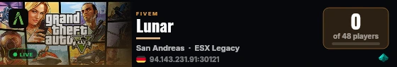Lunar live status badge