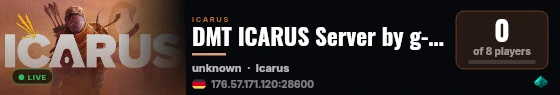 DMT ICARUS Server by g-portal.com live status badge