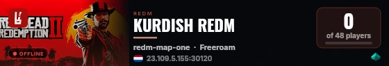 KURDISH REDM live status badge