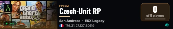Czech-Unit RP live status badge