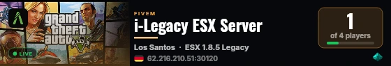 i-Legacy ESX Server live status badge